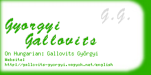 gyorgyi gallovits business card