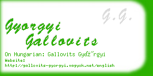 gyorgyi gallovits business card